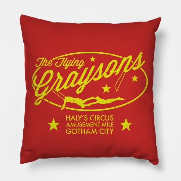 Flying Graysons Yellow Pillow by PopCultureShirts