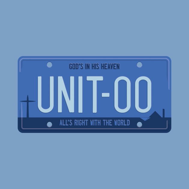 Unit 00 [Blue] License Plate by DCLawrenceUK