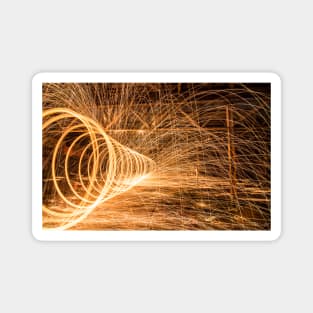 A steel wool spinning in an abandoned Yarraville warehouse Magnet