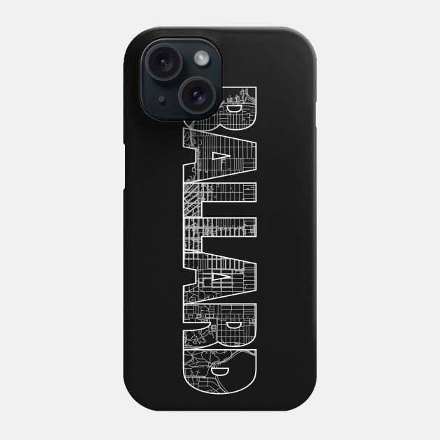 Ballard Street Map Phone Case by thestreetslocal