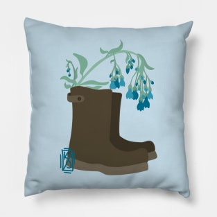 Bluebell Rain Boots Pillow