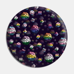 Pride Dice Space Pattern Pin