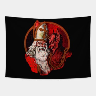 Krampus and Saint Nicholas Tapestry