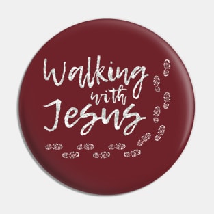 Walking with Jesus dark Pin