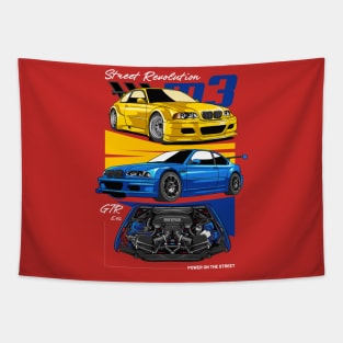 GTR E46 Street Revolution Tapestry