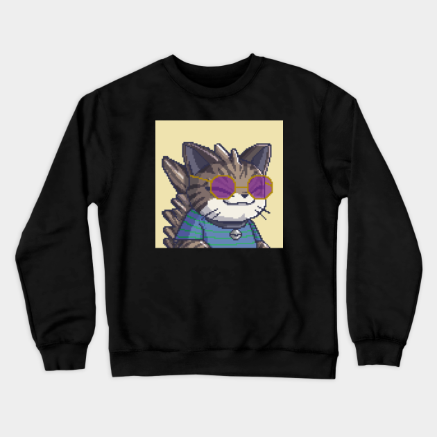 CatZilla // Pixel Art - Pixel Art - Crewneck Sweatshirt