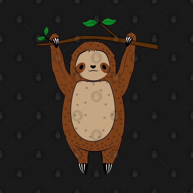 Cute Hanging Sloth by KawaiiAttack