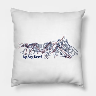 Big Sky Resort Trail Map Pillow