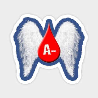 Blood Type A Negative - Angel Wings Magnet