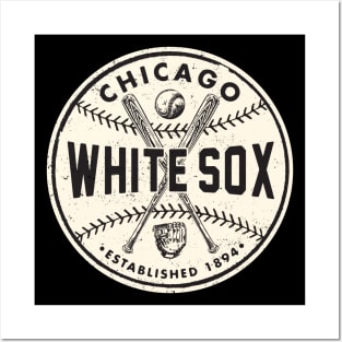 Vintage Chicago White Sox Art T-Shirt by Row One Brand - Pixels