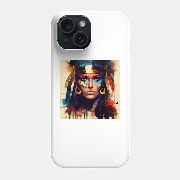 Powerful Egyptian Warrior Woman #7 Phone Case by Chromatic Fusion Studio