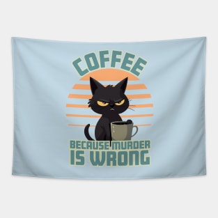 Coffee, Because Murder is Wrong Tapestry