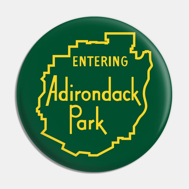 Adirondack Park Sign Pin by PodDesignShop