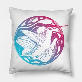 Dual Color Circle of The Hummingbird Pillow