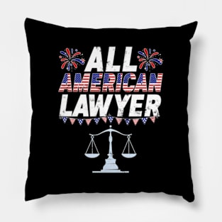 All American Lawyer Patriotic 4Th Of July Pillow