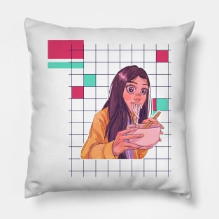 Noodle Girl Pillow