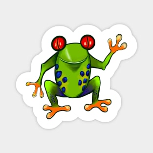 Red eyed tree Frog Froggy toad toads Frogs for Frog lovers Magnet