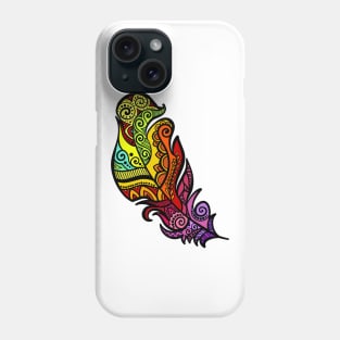 Zentangle feather Phone Case