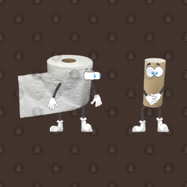 Naked Toilet Paper Roll Funny by AlmostMaybeNever