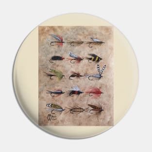 Trout flies collection Pin