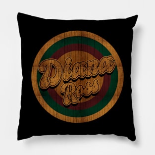 Circle Retro Diana Ross Pillow