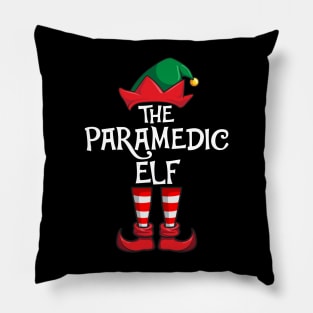 Paramedic Elf Matching Family Christmas Pillow