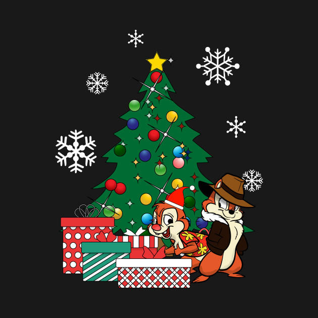 Discover Chip N Dale Around The Christmas Tree - Chip N Dale - T-Shirt