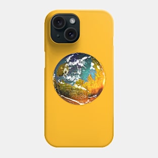 Terraformed Mars Globe with Ocean Phone Case