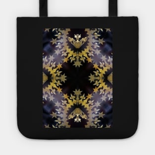 Pattern of gold star-shaped baroque crown Tote