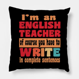 English Teacher Linguistics Grammar Professor Writer Editor Pillow