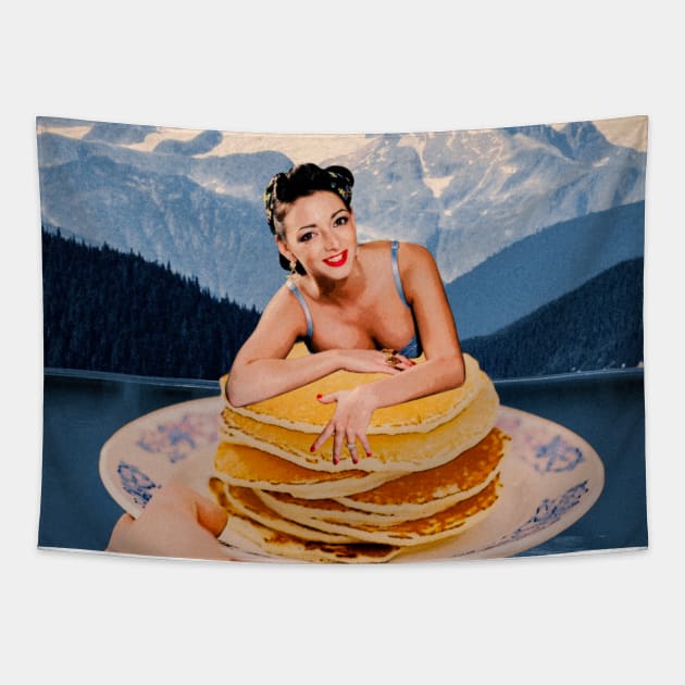 Pancake day Tapestry by Ali del sogno