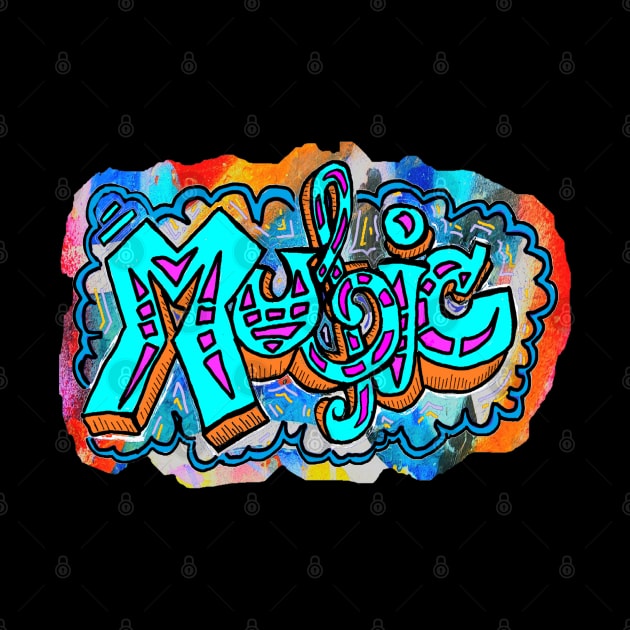 Music,blue,graffiti by LowEndGraphics by LowEndGraphics