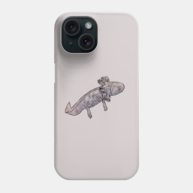 Axolotl Fan Phone Case by badlydrawnbabe