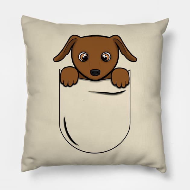 Chiweenie in a Pocket Pillow by Aslynder