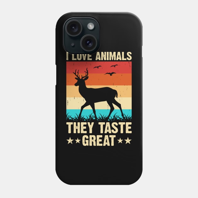 I Love Animals They Taste Great T shirt For Women Phone Case by QueenTees