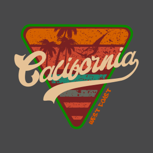 California Surf retro vintage lifestyle badge triangle T-Shirt