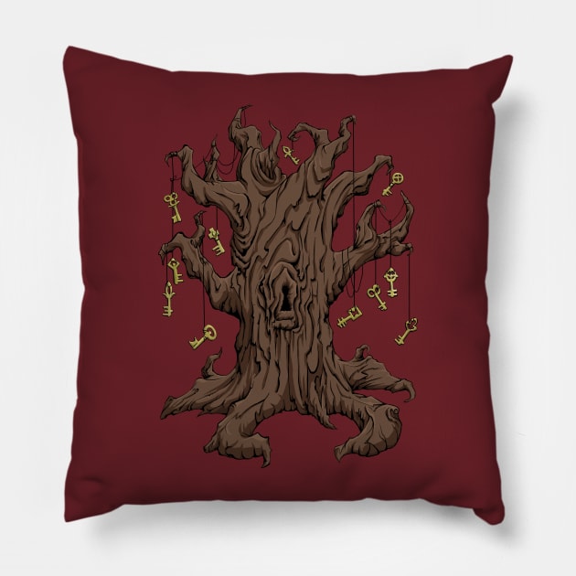 Skeleton Keys Tree Pillow by SuspendedDreams