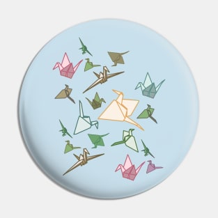 Paper Cranes origami birds Pin