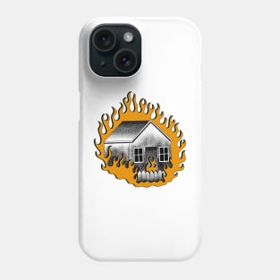 house on fire Phone Case