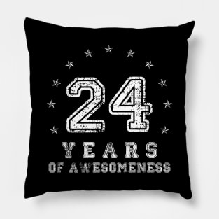 Vintage 24 years of awesomeness Pillow