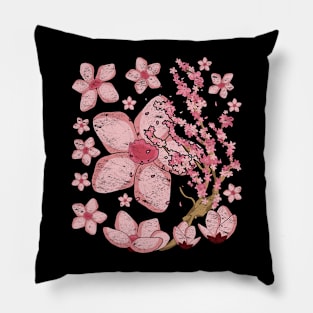 Japan Sakura Pink Flower Japanese Cherry Blossom Pillow