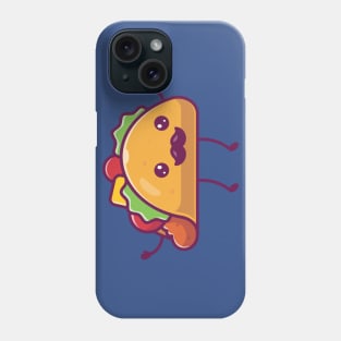 Cute Mustache Taco Jumping Cartoon Phone Case