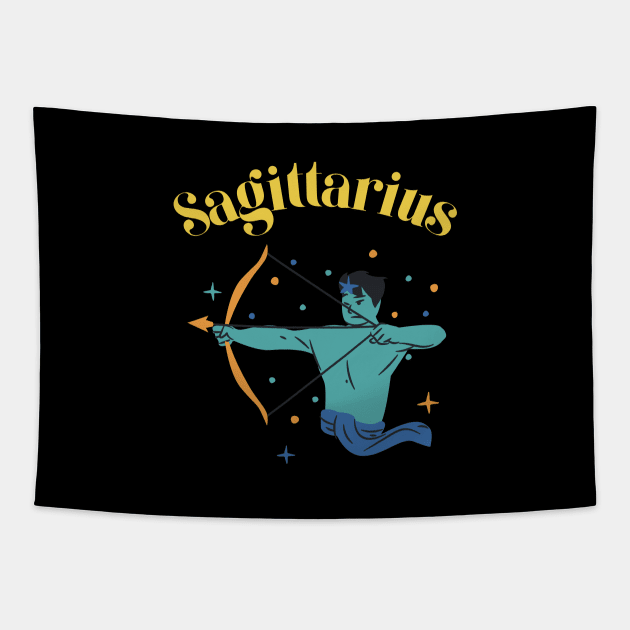 Sagittarius Zodiac Star Sign Astrology Tapestry by Elysian Alcove