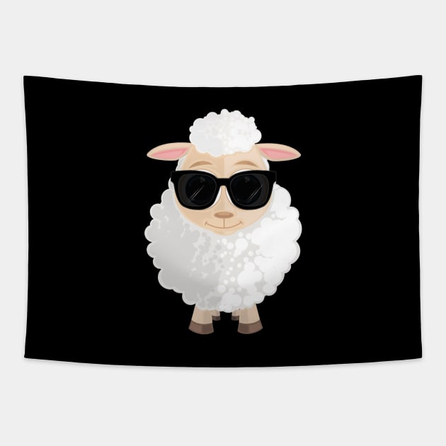 Cool Sheep Tapestry by adamzworld