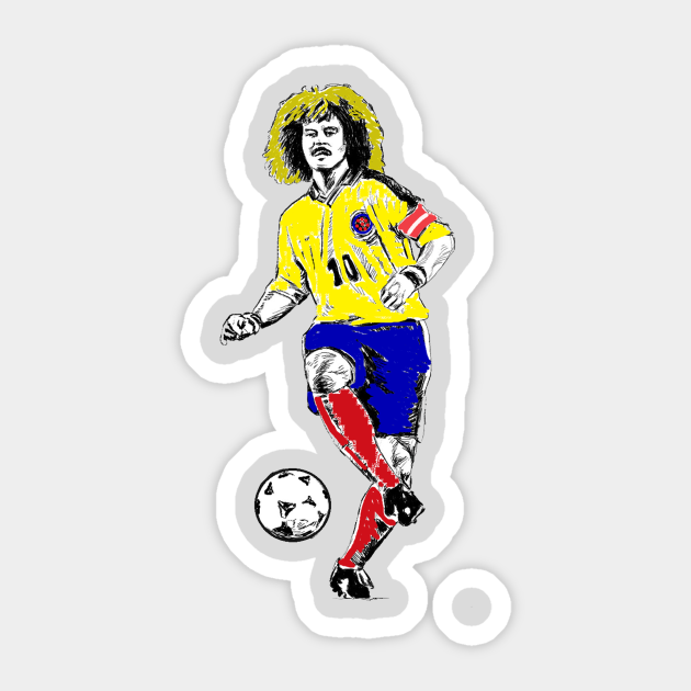 El Pibe Valderrama Soccer Sticker Teepublic Uk