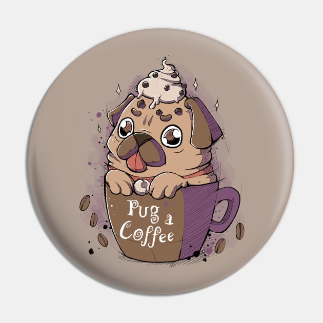 Pug A Coffee Pin by xMorfina