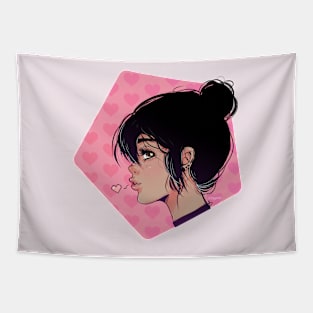 Valentine Kiss Tapestry