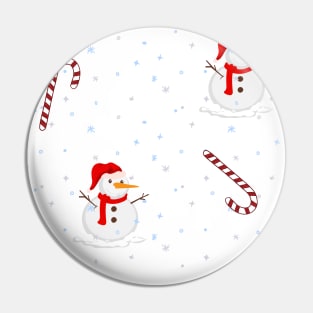 snowman & candy cane Pin