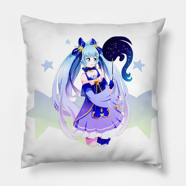 Snow Miku 2019 Pillow by KawaiiDreamyPixie