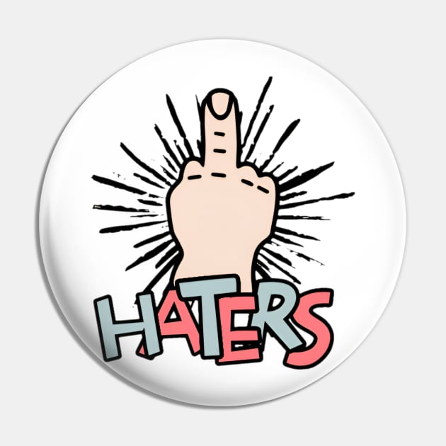 Fuck The Haters Shirt, Middle Finger Meme Shirt, Funny Meme Shirt, Oddly Specific Shirt, Vintage Cartoon Shirt, Funny Gift, Parody Shirt Pin by L3GENDS